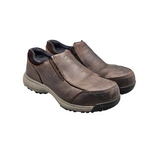 Merrell Men's Size 9.5 M GUC Sutton Moc AC Pro Slip Resistant Steel Toe Shoes‎